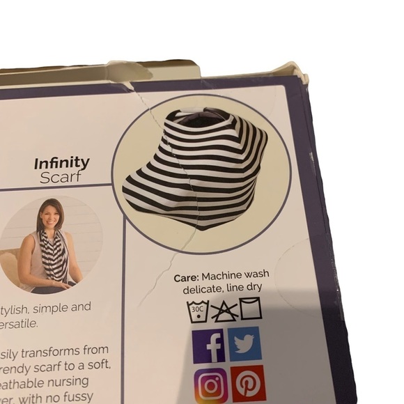 ITZY RITZY Mom Boss NIB Multi-Use 4 in 1 Cover Unisex Chevron Print - Picture 7 of 11